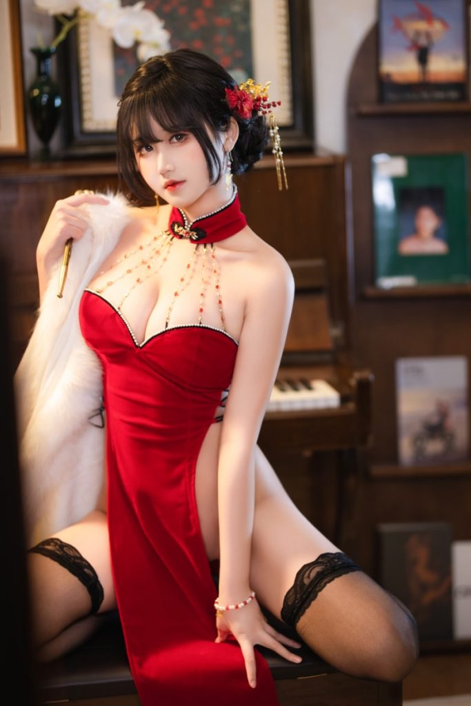 三度_69 – NO.084 红丝绒旗袍 [753V-704MB]VIP-喵咪社